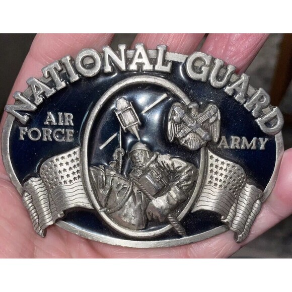 Vintage Bergamot Brass Works US National Guard Belt Buckle 1982 Made in USA - Picture 5 of 5